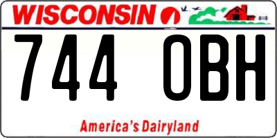 WI license plate 744OBH
