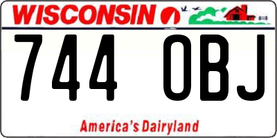 WI license plate 744OBJ