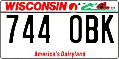 WI license plate 744OBK