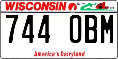 WI license plate 744OBM