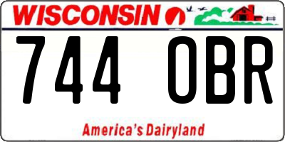 WI license plate 744OBR