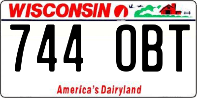 WI license plate 744OBT