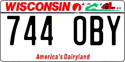 WI license plate 744OBY