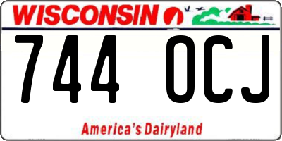 WI license plate 744OCJ
