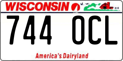 WI license plate 744OCL