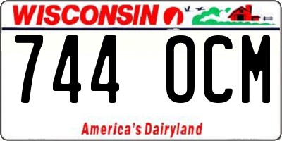 WI license plate 744OCM