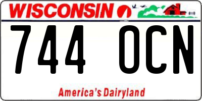 WI license plate 744OCN