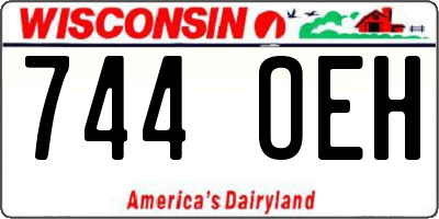 WI license plate 744OEH