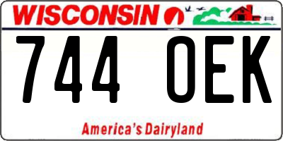 WI license plate 744OEK
