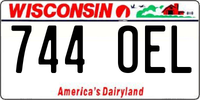 WI license plate 744OEL
