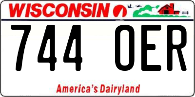 WI license plate 744OER