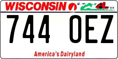 WI license plate 744OEZ