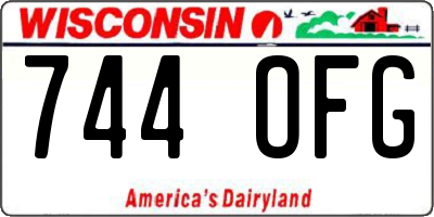 WI license plate 744OFG