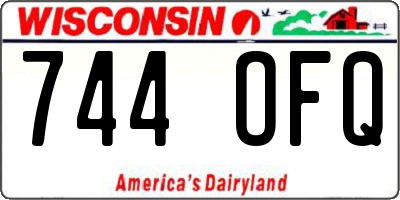 WI license plate 744OFQ
