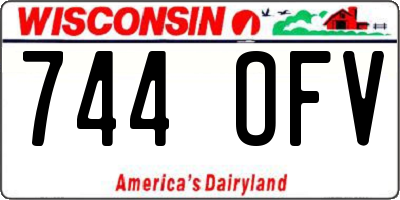 WI license plate 744OFV