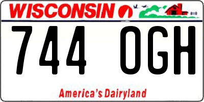 WI license plate 744OGH