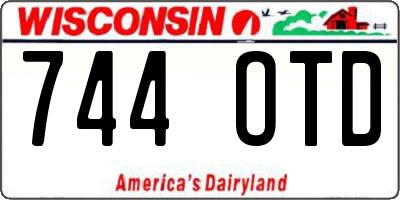 WI license plate 744OTD