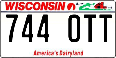 WI license plate 744OTT