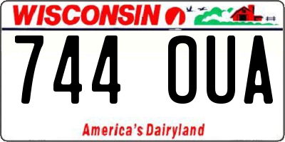 WI license plate 744OUA