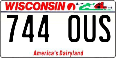 WI license plate 744OUS
