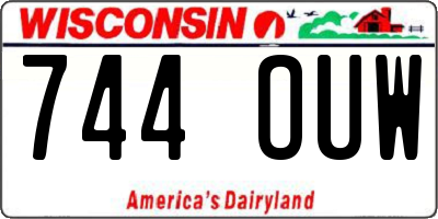 WI license plate 744OUW
