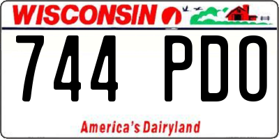 WI license plate 744PDO