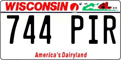 WI license plate 744PIR
