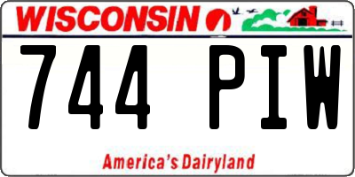 WI license plate 744PIW
