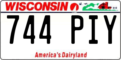 WI license plate 744PIY