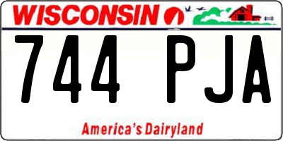 WI license plate 744PJA