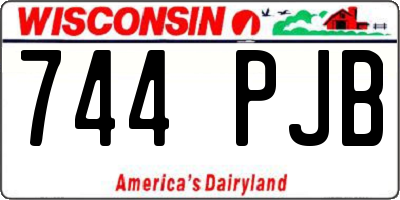 WI license plate 744PJB