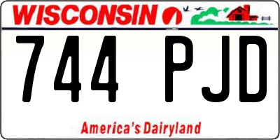 WI license plate 744PJD