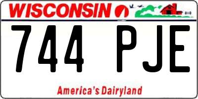 WI license plate 744PJE