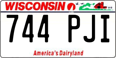 WI license plate 744PJI
