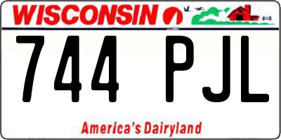 WI license plate 744PJL