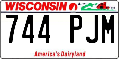 WI license plate 744PJM