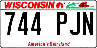 WI license plate 744PJN