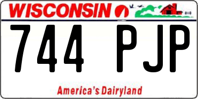 WI license plate 744PJP