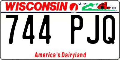 WI license plate 744PJQ