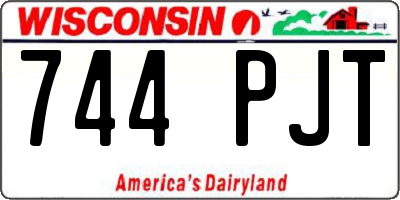 WI license plate 744PJT