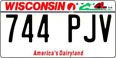 WI license plate 744PJV