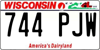 WI license plate 744PJW