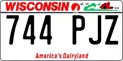 WI license plate 744PJZ