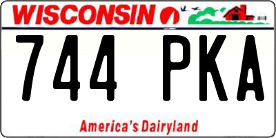 WI license plate 744PKA