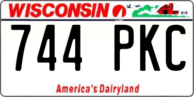 WI license plate 744PKC