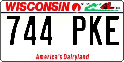 WI license plate 744PKE