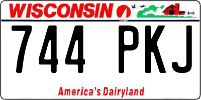 WI license plate 744PKJ