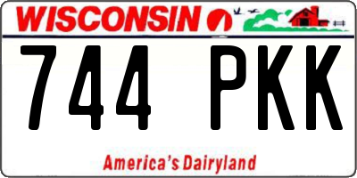 WI license plate 744PKK