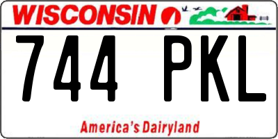WI license plate 744PKL