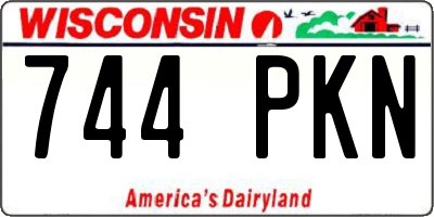 WI license plate 744PKN